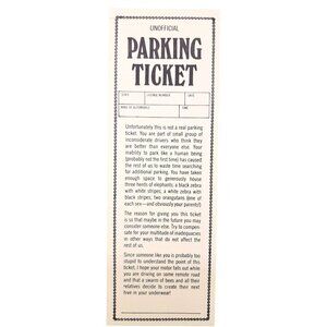 Vintage Prank Parking Tickets Gag Fake Funny Joke 9 Included Bad Unofficial Law